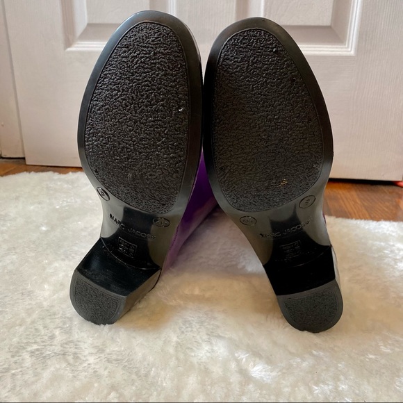 Marc Jacobs Purple High Heel Rain Boots Sz 9 - Picture 11 of 15